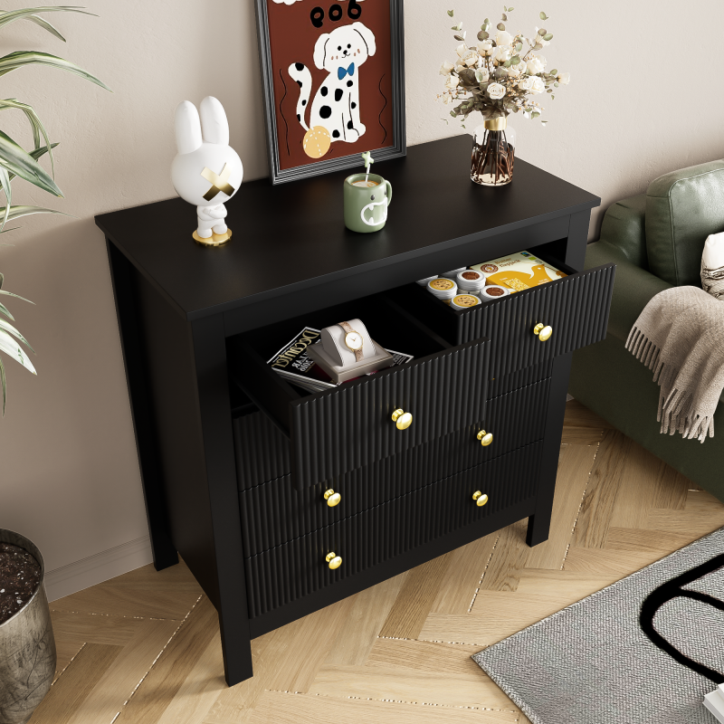 Sideboard, Kommode mit Spezialtüren, Goldgriffen, Sideboard/Schuhschrank/Schminktisch [OLD SKU:WF325795BAA]