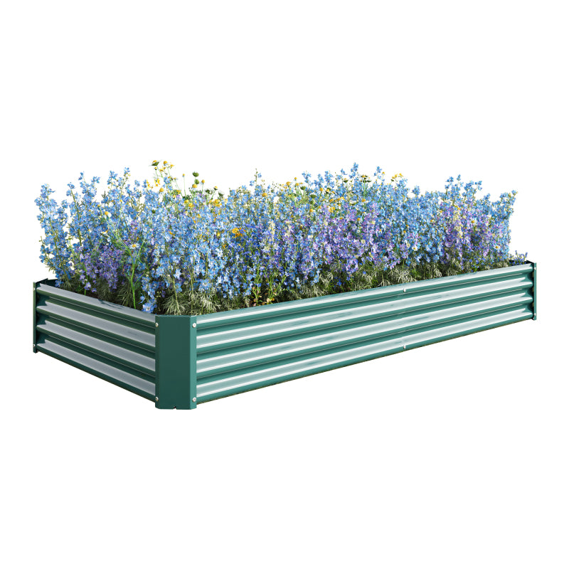Hochbeet Metall Pflanzenbeet, Hochbeete für Garten aus robustem Stahlblech mit stabilem Design, Rostschutz und Langer Haltbarkeit, Hochbeet Bausatz ohne Boden, Ideal für Gemüse, Kräuter & Blumen Anthr