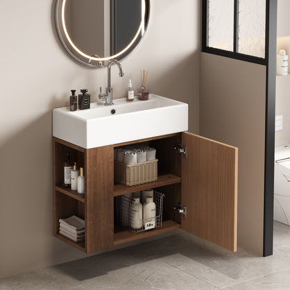 Badezimmermöbel Waschbecken mit Waschtischunterschrank 55 cm , Waschtischunterschrank hängend weiß , Kleine Gästebadmöbel