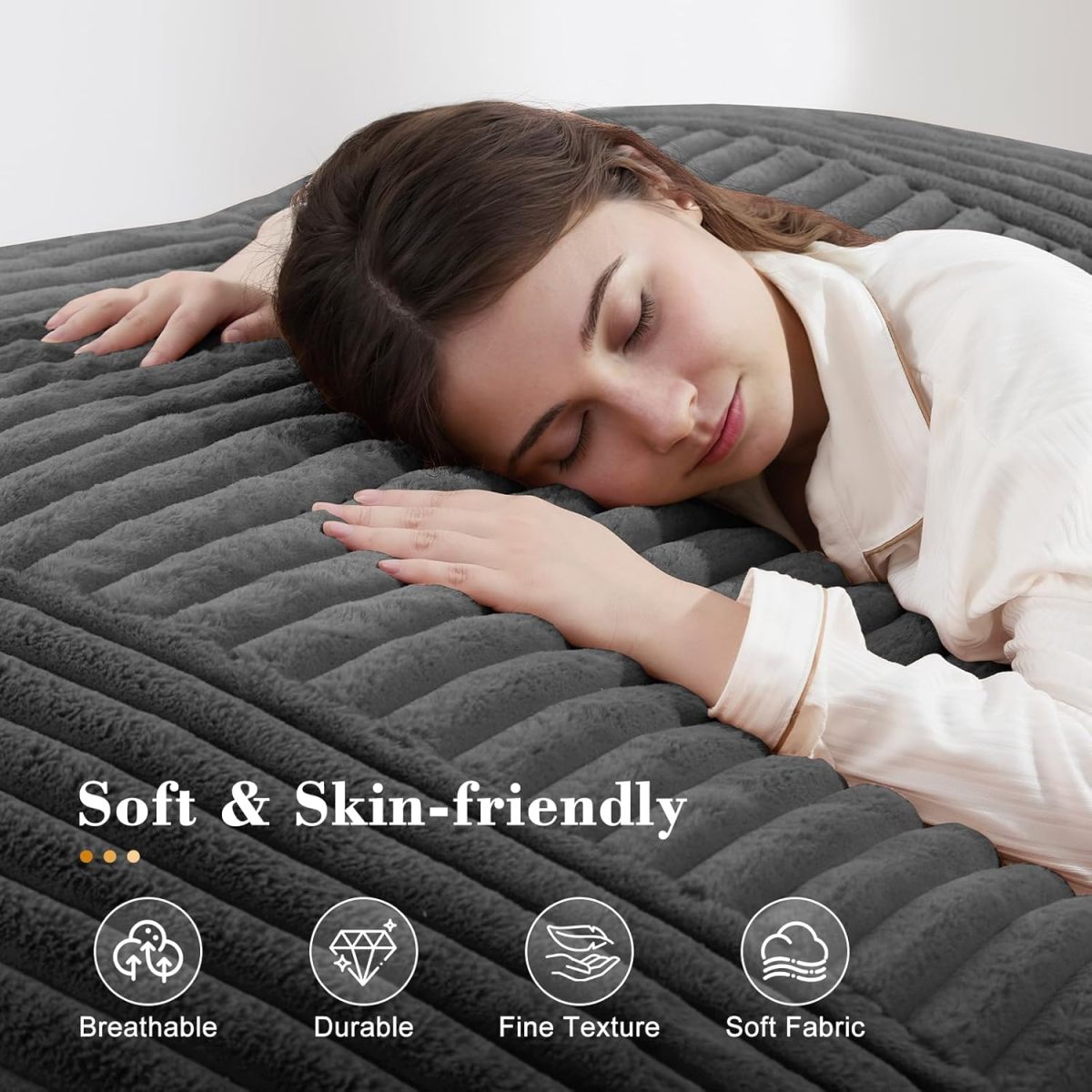 Oversized Bean Bag Sessel XXL, faltbarer Bodensofa Sitzsack mit waschbarem Bezug, für Wohnzimmer & Schlafzimmer, Dunkelgrau