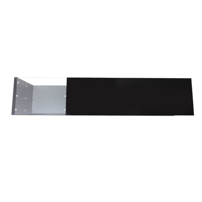 TV-Schränke, Lowboards, Hochglanz-Wohnzimmermöbel. Glastrennwände und variable LED-Beleuchtung. Es verbindet natürlichen, rustikalen Stil mit modernem Design.