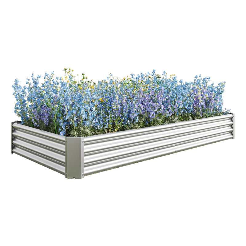Hochbeet Metall Pflanzenbeet, Hochbeete für Garten aus robustem Stahlblech mit stabilem Design, Rostschutz und Langer Haltbarkeit, Hochbeet Bausatz ohne Boden, Ideal für Gemüse, Kräuter & Blumen Anthr