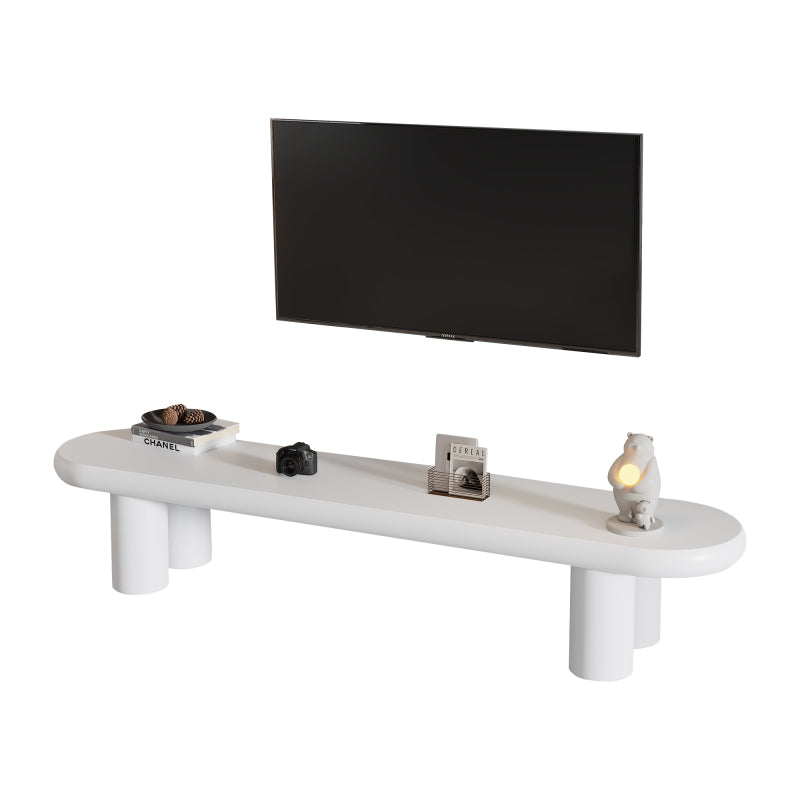 Weißer 160 x 40 x 40 cm großer TV-Schrank, moderner TV-Tisch im minimalistischen Stil mit 4 stabilen Stützbeinen, geeignet für Fernseher bis zu 65 Zoll