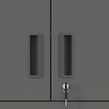 Metall Wandmontage Werkzeug Schrank mit Tür und Fach, Metallwandregal mit Schloss für Garage, Werkstatt, Büro - Umweltfreundlich, Robust, Montageerforderlich, H 77 cm × B 80 cm × T 30 cm