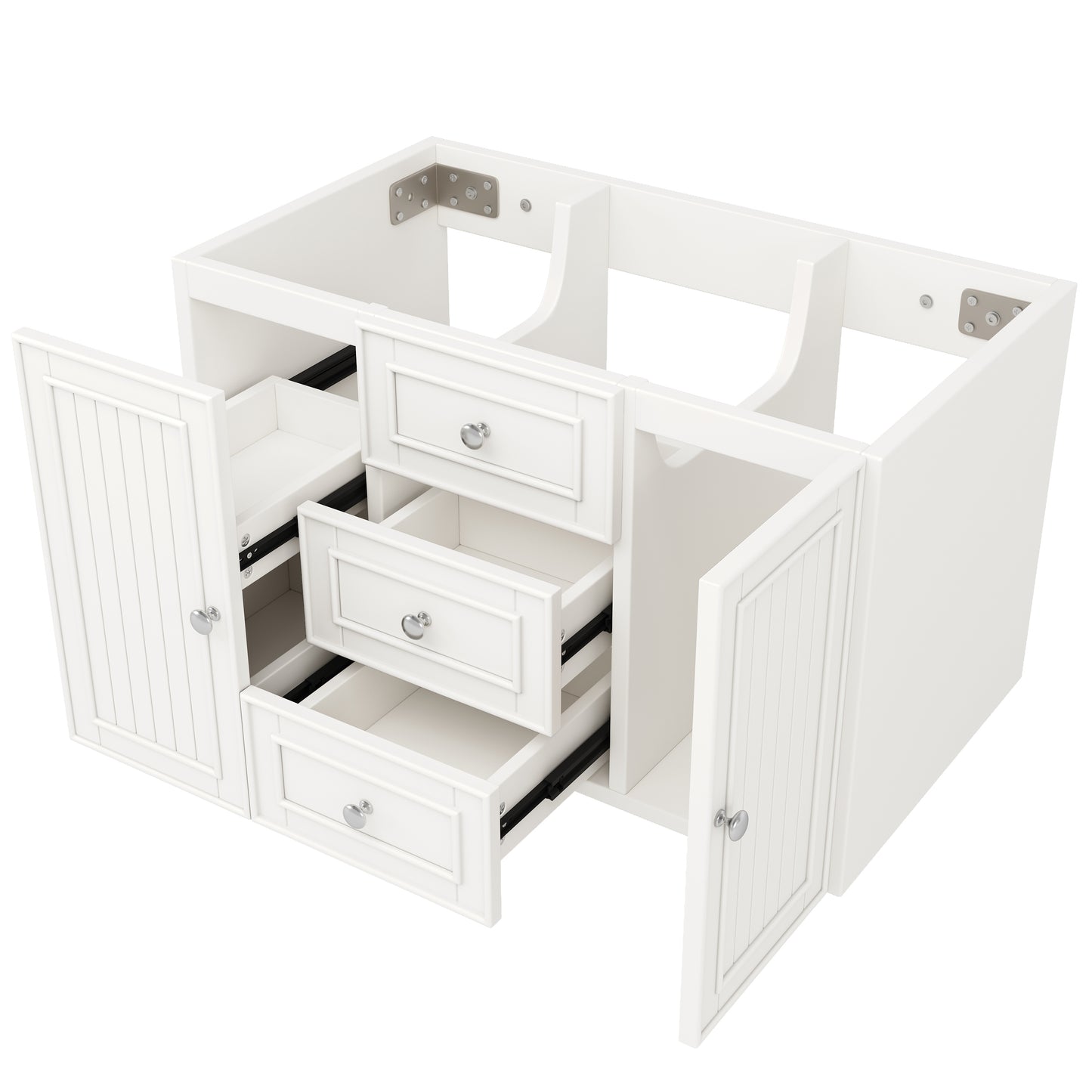 Badezimmerschrank mit Waschbecken,weiß