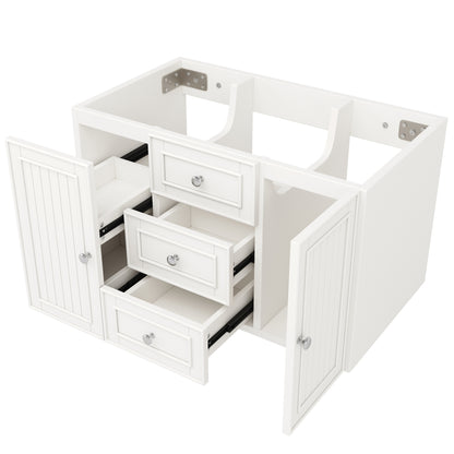 Badezimmerschrank mit Waschbecken,weiß