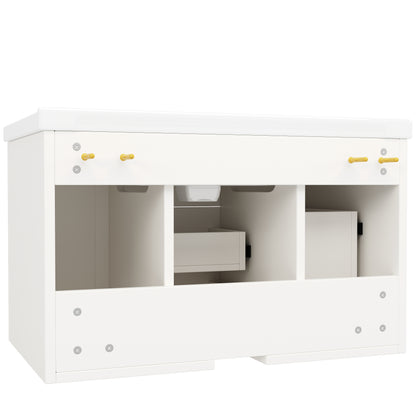 Badezimmerschrank mit Waschbecken,weiß