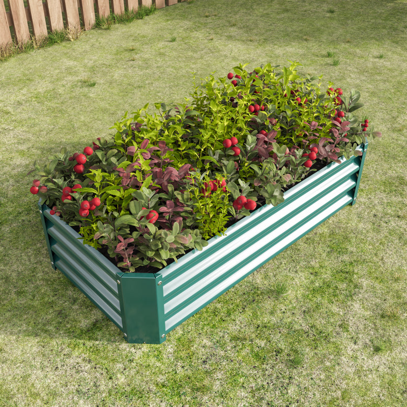 Hochbeet Metall Pflanzenbeet, Hochbeete für Garten aus robustem Stahlblech mit stabilem Design, Rostschutz und Langer Haltbarkeit, Hochbeet Bausatz ohne Boden, Ideal für Gemüse, Kräuter & Blumen Anthr
