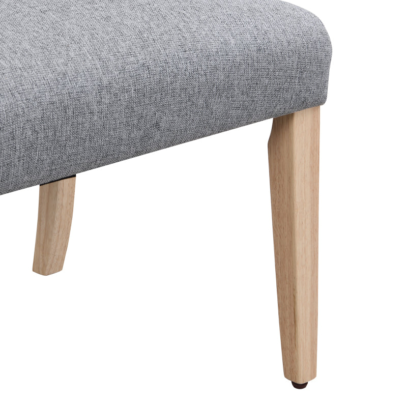 Esszimmerstuhl aus Leinen, 2er-Set, Küchenstuhl, Wohnzimmer-Loungesessel, Grau