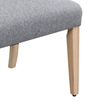 Esszimmerstuhl aus Leinen, 2er-Set, Küchenstuhl, Wohnzimmer-Loungesessel, Grau