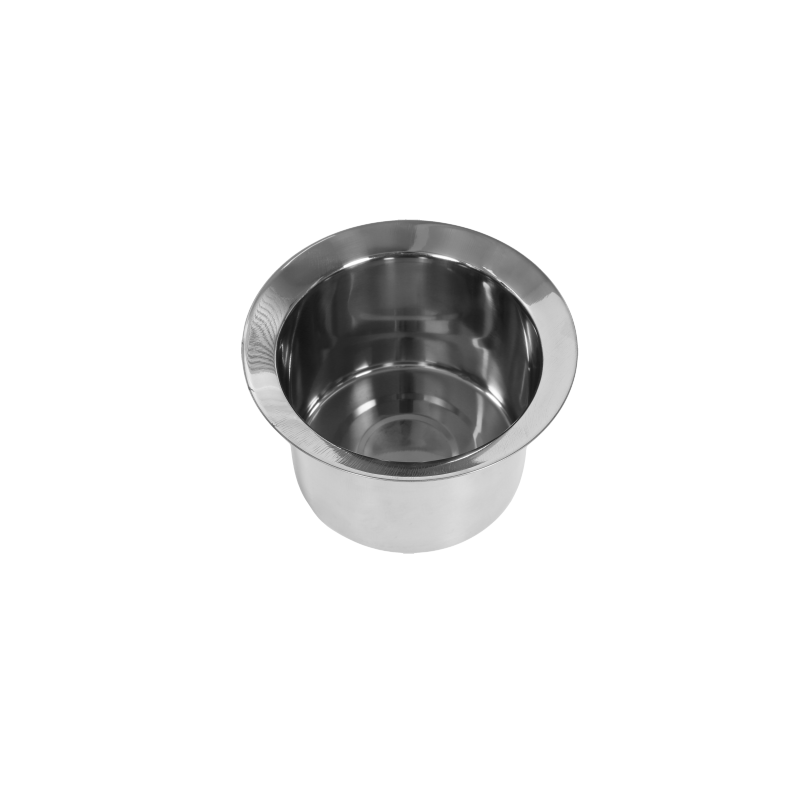 Outdoor Aluminum Table with Ice Bucket,Patio Side Table,  Aluminum End Table with Adjustable Footpads, Outdoor Small Coffee Table