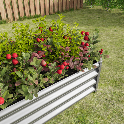 Hochbeet Metall Pflanzenbeet, Hochbeete für Garten aus robustem Stahlblech mit stabilem Design, Rostschutz und Langer Haltbarkeit, Hochbeet Bausatz ohne Boden, Ideal für Gemüse, Kräuter & Blumen Anthr