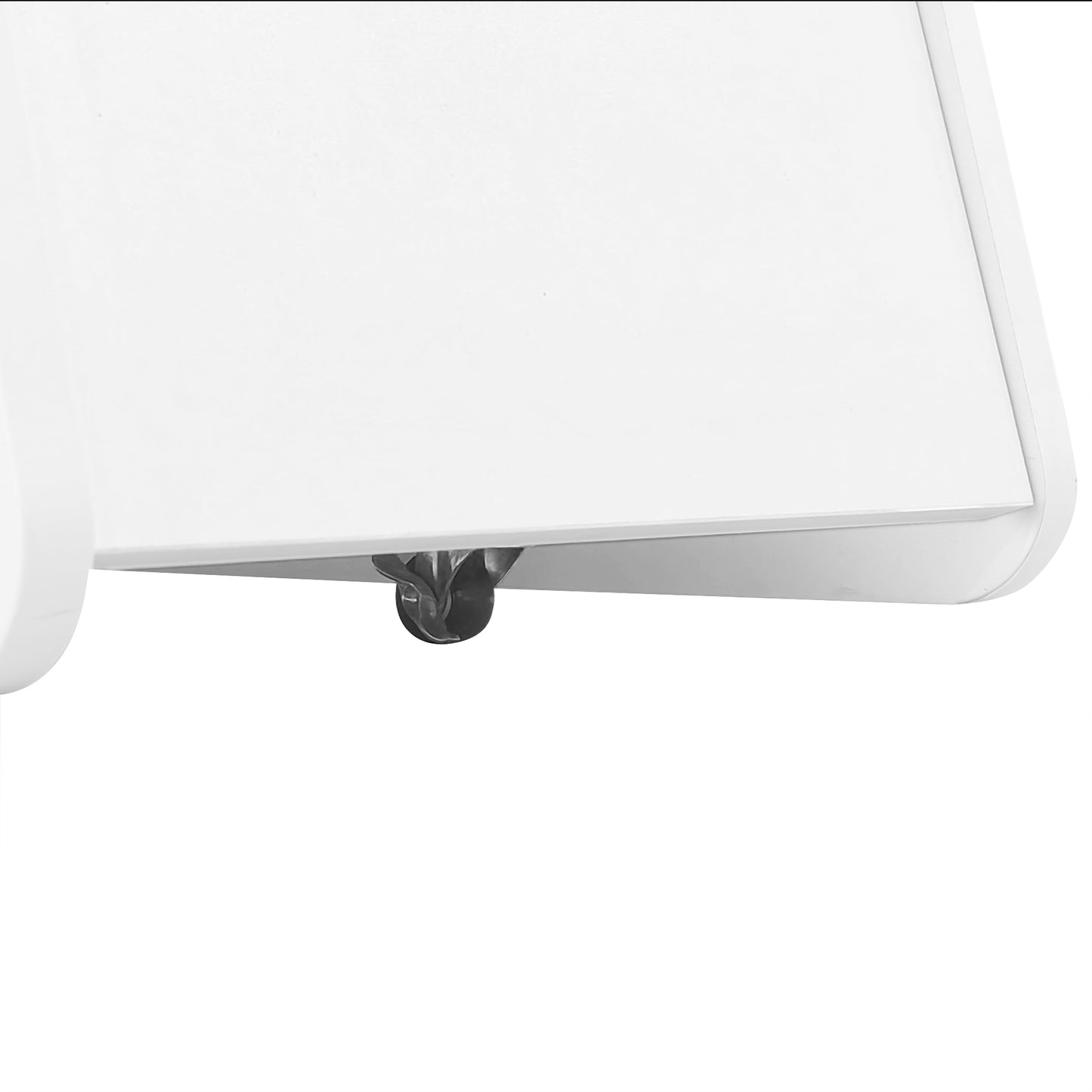 Moderner Beistelltisch mit Rollen, platzsparend, ideal für Wohnzimmer und Schlafzimmer, Weiß