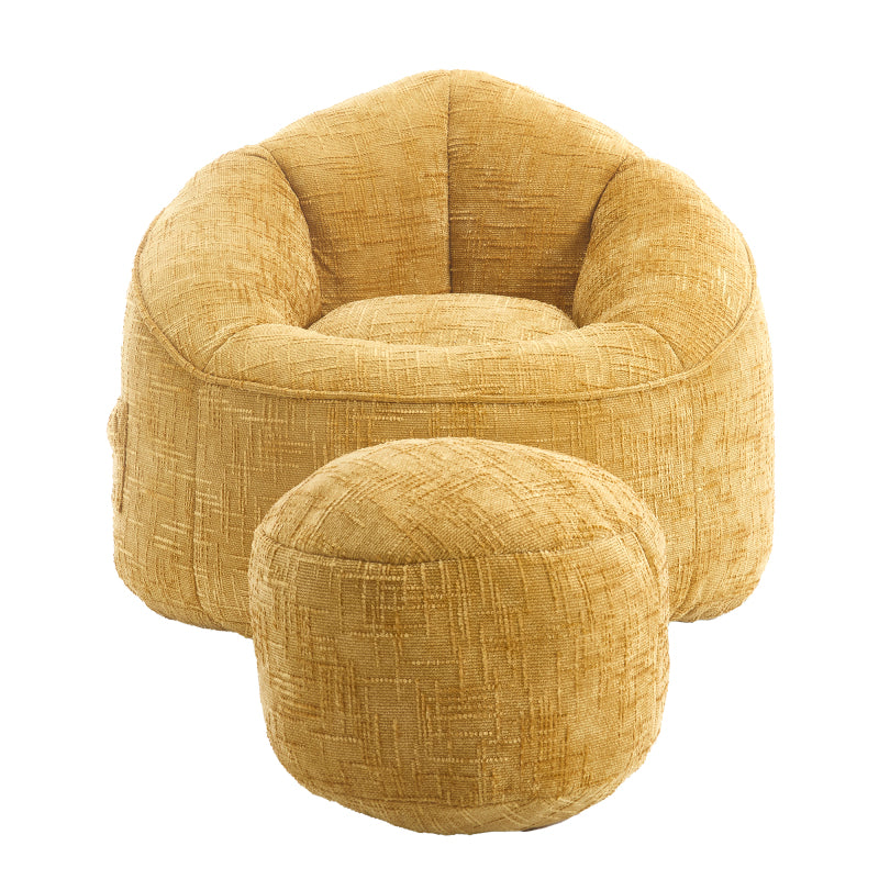 Sitzsack Sofa Stuhl für Erwachsene mit Fußstütze, Gelb