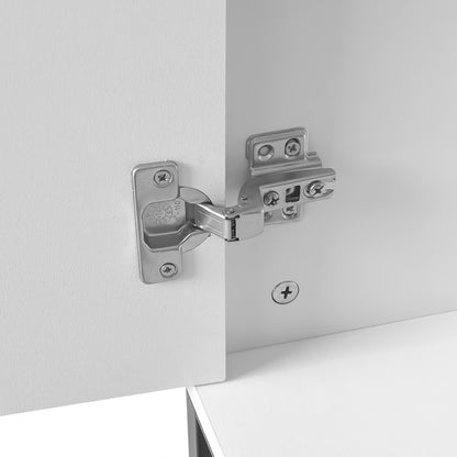 Moderne Sideboard Kommode mit 2 Türen in Vakuum-Formgebung, Standschrank Lagerung Schrank mit Metallgriffen und Rahmenbeinen, geeignet für Wohnzimmer, Flur und Esszimmer