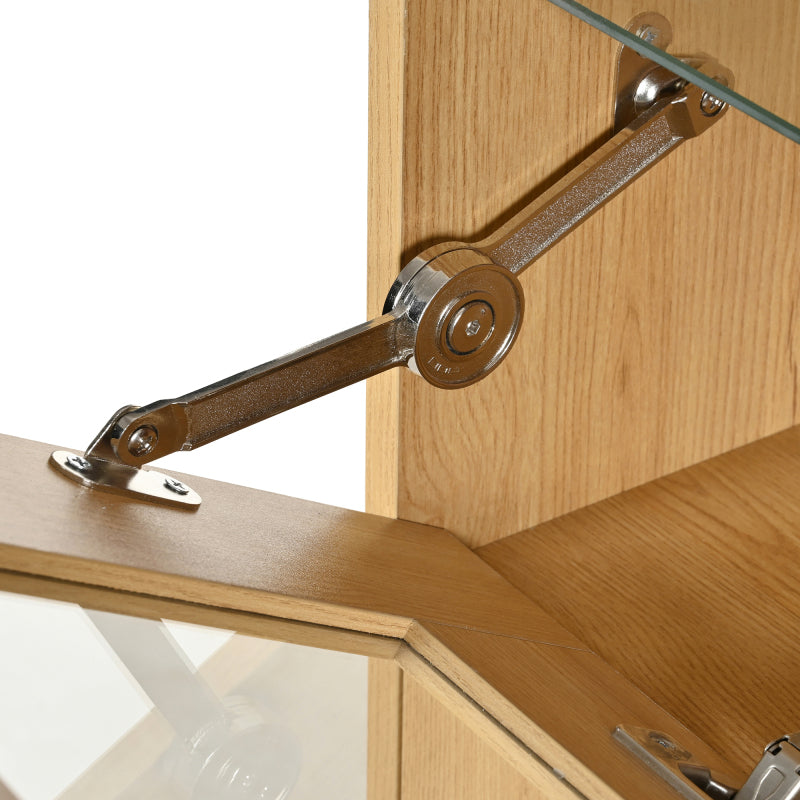 Sideboard, Eleganter Weinschrank mit Doppeltüren, Glasregal und Weinhalterung - Perfekte Aufbewahrung in einem stilvollen Sideboard