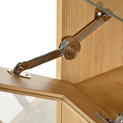 Sideboard, Eleganter Weinschrank mit Doppeltüren, Glasregal und Weinhalterung - Perfekte Aufbewahrung in einem stilvollen Sideboard
