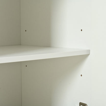 Kommode mit 3 Schubladen und 2 Türen, Kommodenschrank, für Schlafzimmer und Wohnzimmer, mit verstellbaren Regalen und Kippschutz, 120 x 40 x 78 cm, Weiß