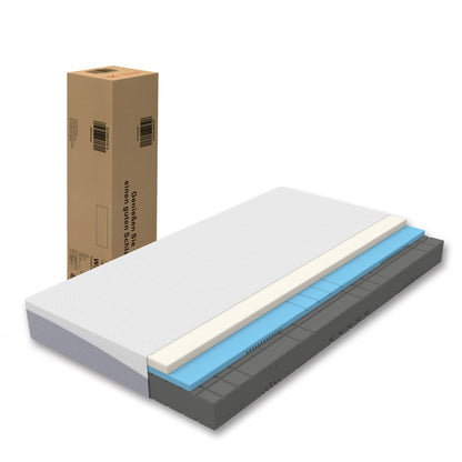 Schaummatratze 180x200 cm, Wendbar H3/H4, 20 cm hoch, Öko-TEX zertifiziert