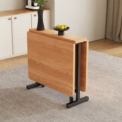 Eleganter moderner minimalistischer Esstisch in Naturfarbe – Ausziehbarer Esstisch 120 cm x 80 cm