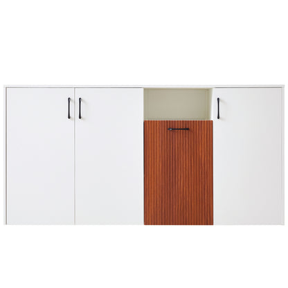 Sideboard Schrank freistehender Holzschrank Holzschrank Küche Zuhause Wohnzimmer weiß