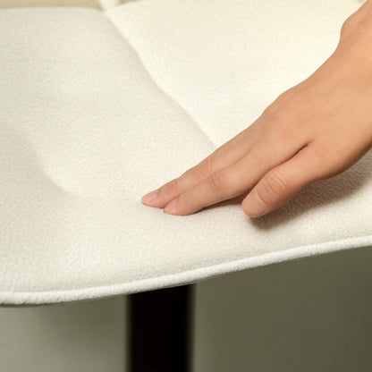 Barhocker 2er-Set, Gepolstert Barstuhl mit Lehne, 360° Drehbar Tresenhocker, für Küche, Wohnzimmer, Beige