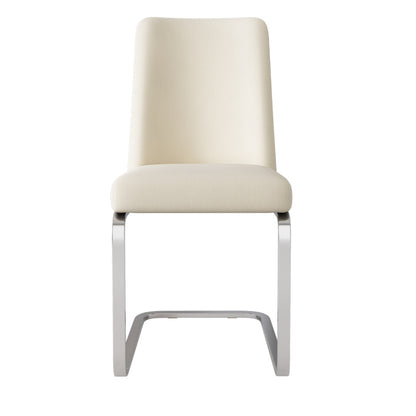 Samt-Esszimmerstuhl, 4er-Set, Diamant-Rücken-Design, mit silbernen Metall-Stützbeinen, Beige