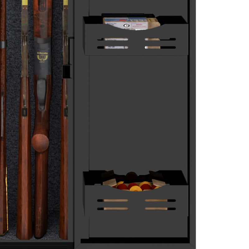 Gewehrschrank für 5 Langwaffen, Gewehrsafe für Gewehre und Pistolen, Schrotflinten-Safe, Schnellzugriff. Geeignet zur sicheren Aufbewahrung von Langwaffen und Schuss. H 138 cm × B 30 cm × T 30 cm