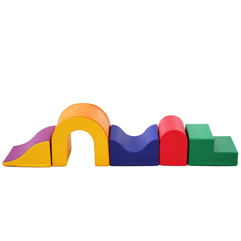 5-in-1 Riesige Bunte Weiche Schaumstoff-Bausteine für Kinder – Perfekt für Kreatives Spielen, Klettern, Kriechen und Motorikförderun