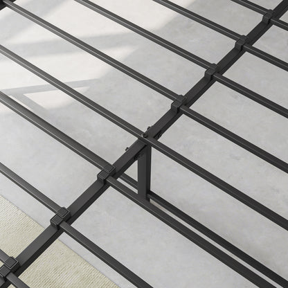 120x200cm Size Bed Frame with Smart LED Lights, Storage Headboard with USB Charging Station, Heavy Duty Metal Slats Support Platform, Noise Free, Easy Assembly, No Box Spring Needed