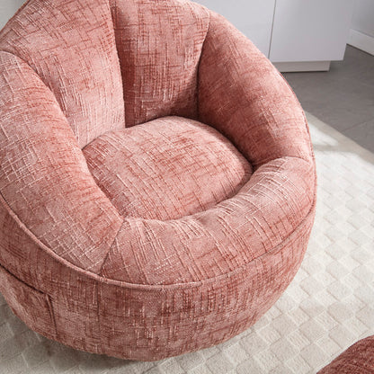 Sitzsack Sofa Stuhl für Erwachsene mit Fußstütze, Rosa