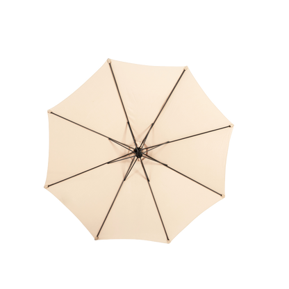 14.8 Ft Double Sided Outdoor Umbrella Rectangular Large with Crank(khaki)(No Base)