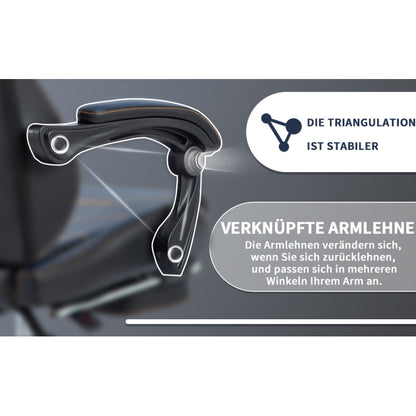 Gaming Stuhl Ergonomisch Gaming Chair Bürostuhl mit Fußstütze Racing Computerstuhl Höhenverstellbar Gepolstert Computerstuhl Lendenwirbelstütze Blau