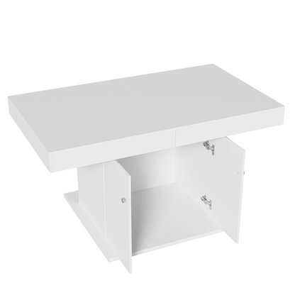 Ausziehbarer Esstisch, L140/180*W80*H76cm, Weiß