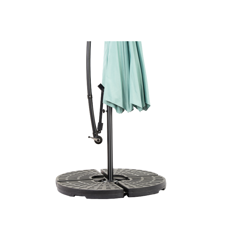 14.8 Ft Double Sided Outdoor Umbrella Rectangular Large with Crank(Light Green) (No Base)