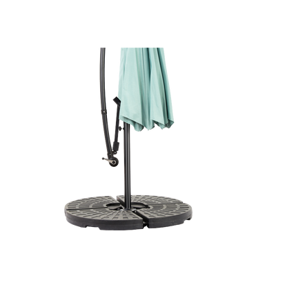 14.8 Ft Double Sided Outdoor Umbrella Rectangular Large with Crank(Light Green) (No Base)