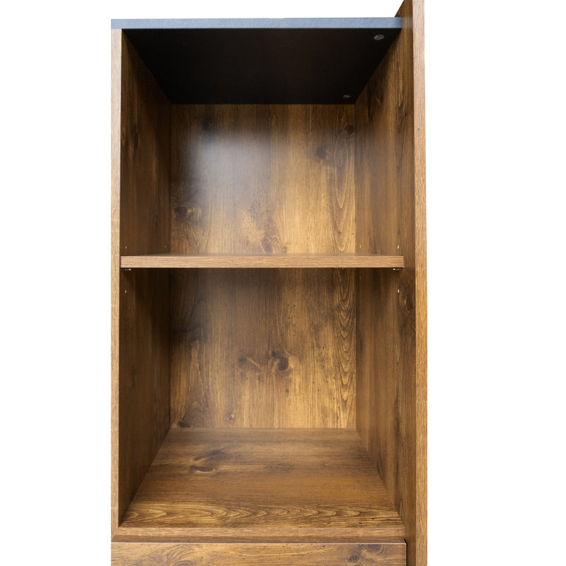 Sideboard - 160 cm hoch, modernes Sideboard mit zwei Türen, drei Schubladen und offenen Regalen