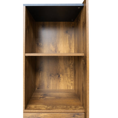 Sideboard - 160 cm hoch, modernes Sideboard mit zwei Türen, drei Schubladen und offenen Regalen