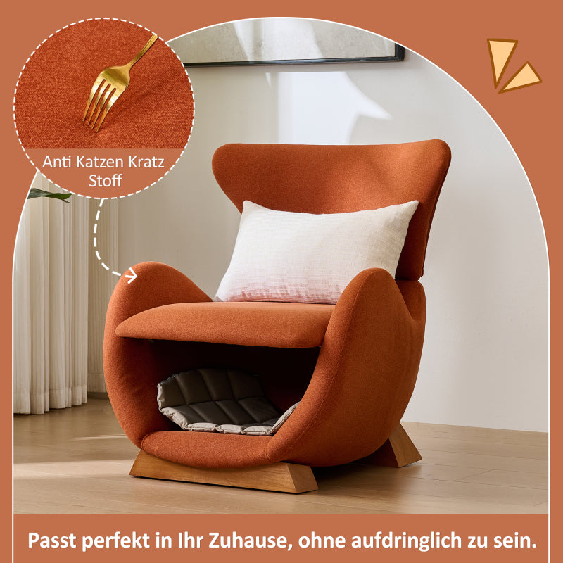 Designer-Loungesessel im Walhai-Look – haustierfreundlicher Loungesessel, bietet Katzen und kleinen Hunden einen Rückzugsort,anti-Katzen-Kratz-Stoff