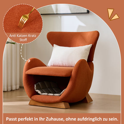 Designer-Loungesessel im Walhai-Look – haustierfreundlicher Loungesessel, bietet Katzen und kleinen Hunden einen Rückzugsort,anti-Katzen-Kratz-Stoff