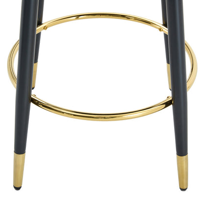 360° drehbarer Barstuhl. Moderne weiße und dunkelgraue Splice-Farbe, PU bequeme Padded Bar Stuhl, Eine Box von 2 Packungen.