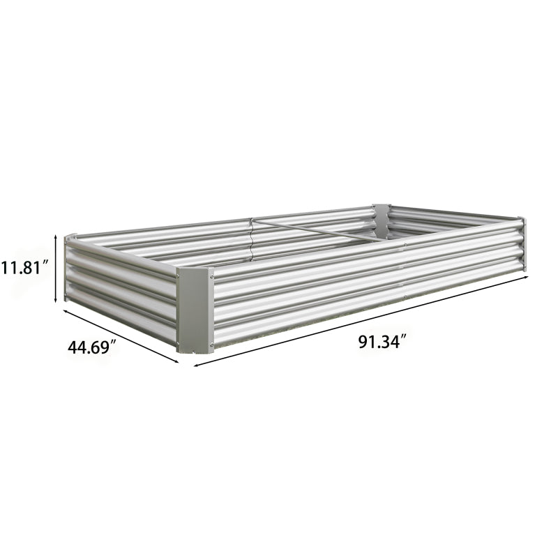 Hochbeet Metall Pflanzenbeet, Hochbeete für Garten aus robustem Stahlblech mit stabilem Design, Rostschutz und Langer Haltbarkeit, Hochbeet Bausatz ohne Boden, Ideal für Gemüse, Kräuter & Blumen Anthr
