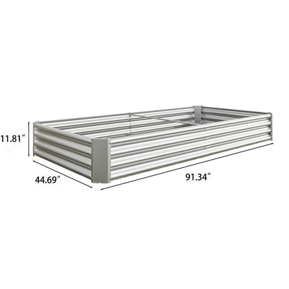Hochbeet Metall Pflanzenbeet, Hochbeete für Garten aus robustem Stahlblech mit stabilem Design, Rostschutz und Langer Haltbarkeit, Hochbeet Bausatz ohne Boden, Ideal für Gemüse, Kräuter & Blumen Anthr
