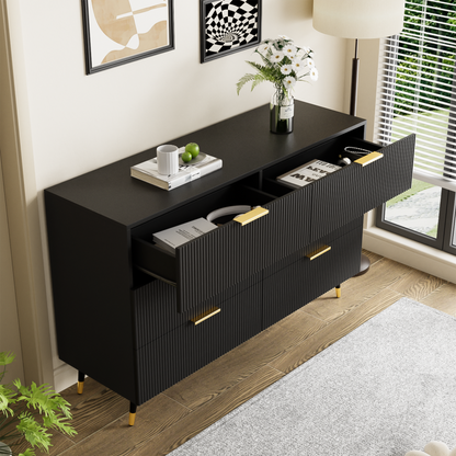 Elegantes Sideboard mit modernem Design, Kommode mit Schubladen und viel Stauraum
