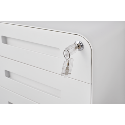 3 Drawer Mobile File Cabinet Under Desk Office,Simple Style Versatile Storage Cabinet for Legal/Letter/A4 Files, 5 Wheel Design Anti-Tilting Cold Rolled Steel Waterproof Moisture-Proof White