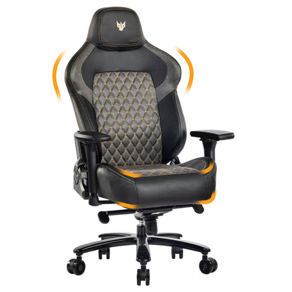 Gaming Stuhl 200KG Belastbarkeit Bürostuhl 200KG Verstellbare Armlehne 4D Gamer Stuhl mit Lendenwirbelstütze Chefsessel Ergonomischer Schreibtischstuhl