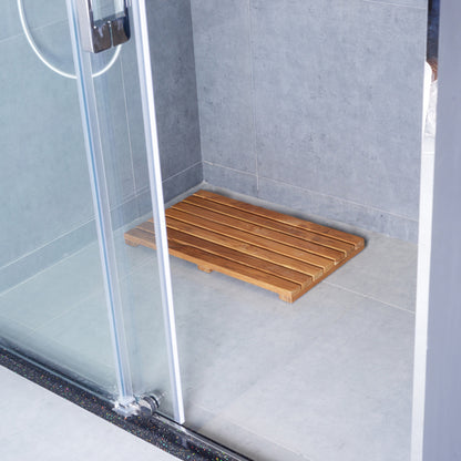 Teak Wood,Teak Antirutschmatte,Teak Duschmatte rutschfeste Badezimmermatte Luxus Spa Matte Holz Badewannenmatte 40 x 60 cm