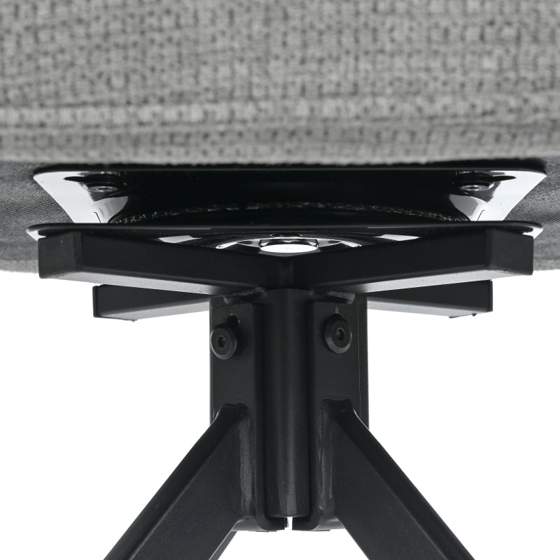 2 Drehbare Stühle mit Kunstleder-Stoff-Kombination, perfekt für Küche und Esszimmer, Grau