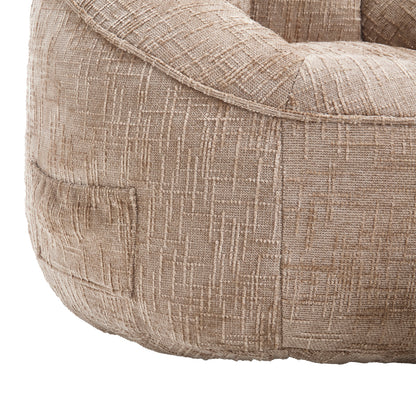 Sitzsack Sofa Stuhl für Erwachsene mit Fußstütze, Khaki