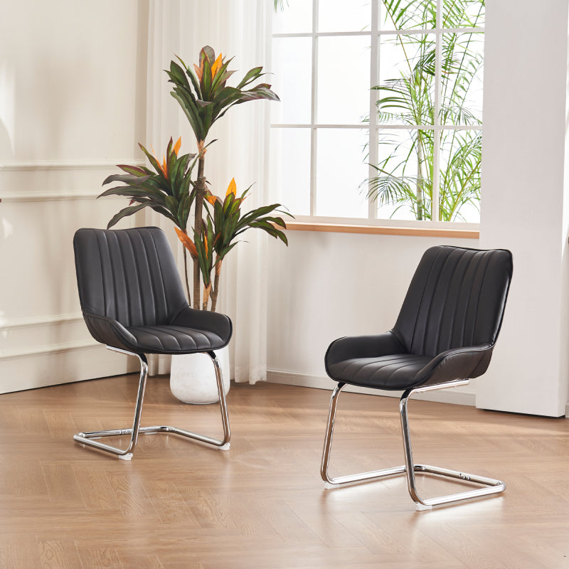Sorgfältig ausgewählte Küche Wohnzimmer Esszimmer Stühle aus Kunstleder Material für leichtere Wartung! (Satz von 2)